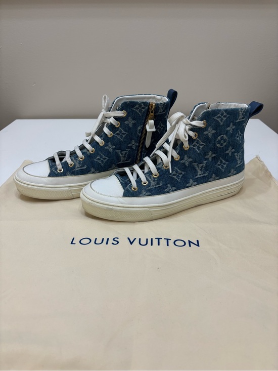 Louis Vuitton Shoes - 🔵 Louis Vuitton Stellar Sneaker Boot – Monogram Denim High-Top